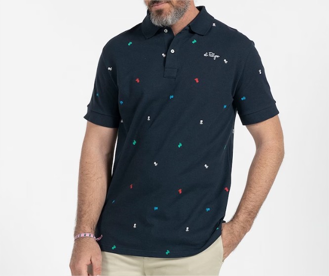 Polo piqué de hombre regular azul marino de manga corta el corte ingles