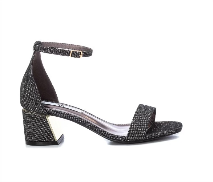 Sandalias de tacón de mujer color negro con cierre de hebilla el corte ingles