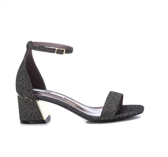 Sandalias de tacón de mujer color negro con cierre de hebilla el corte ingles