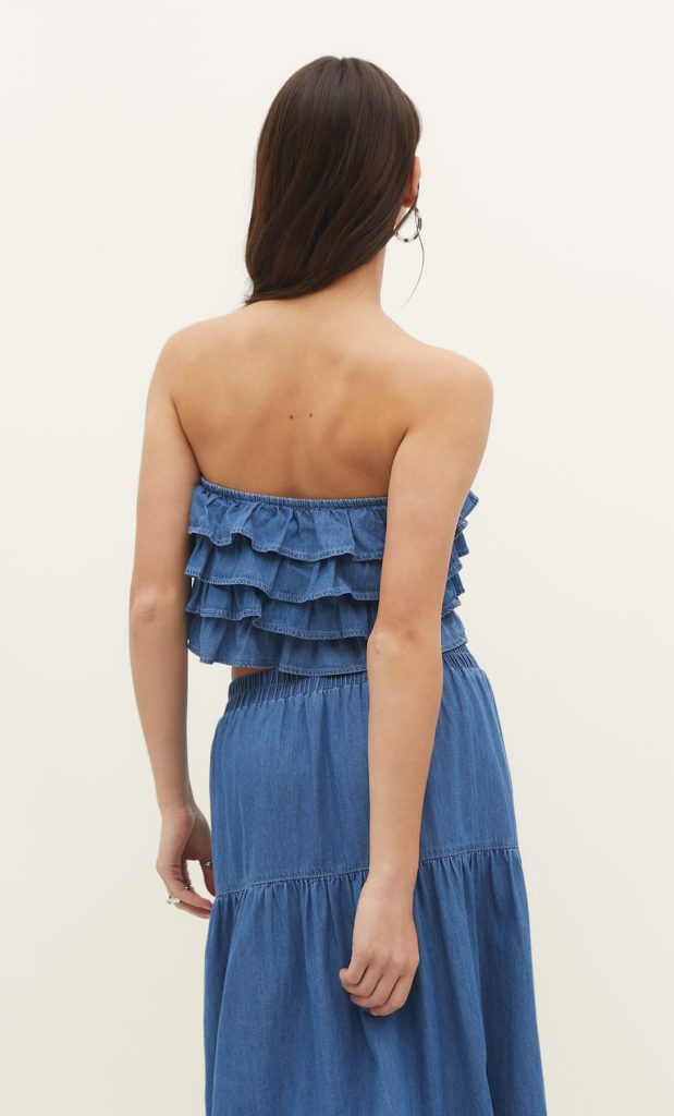 Nuevo conjunto de Stradivarius de estilo denim con el que captarás todas las miradas 51 El toque chic y divertido de los volantes