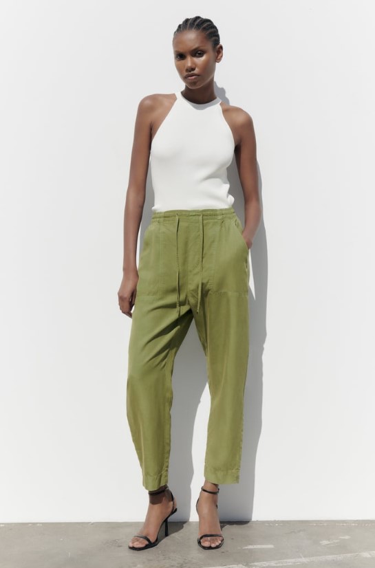 Pantalón cintura elástica de Zara