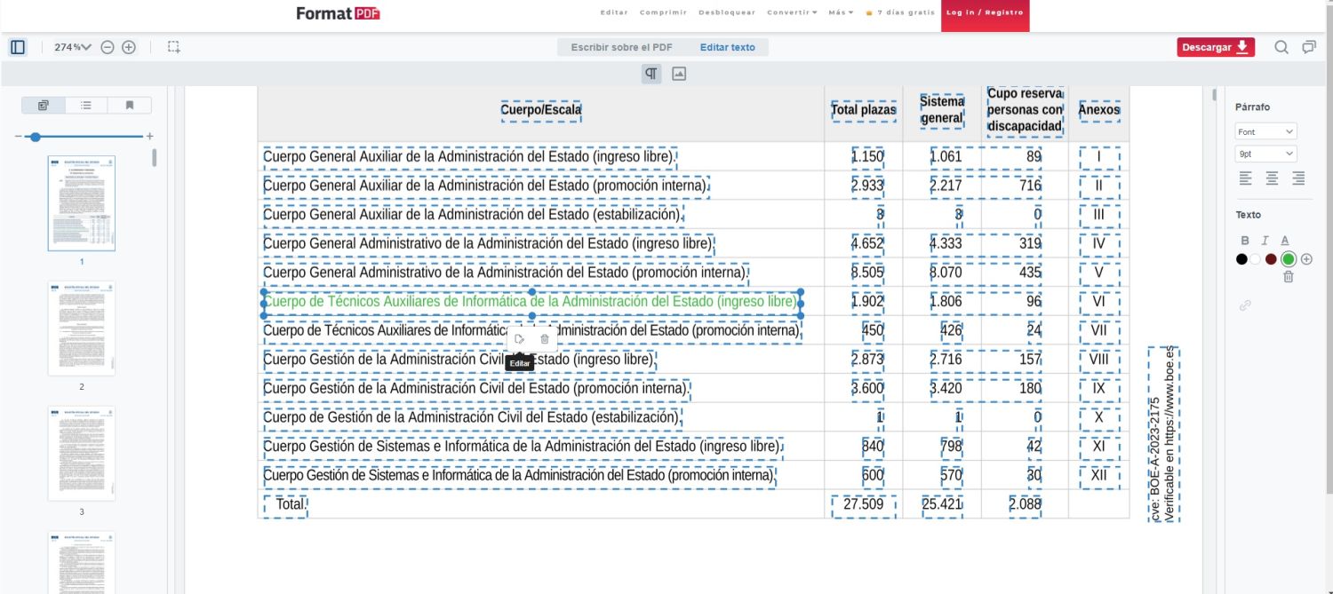 Descubre cómo editar un PDF con FormatPDF 3 editar un elemento del pdf