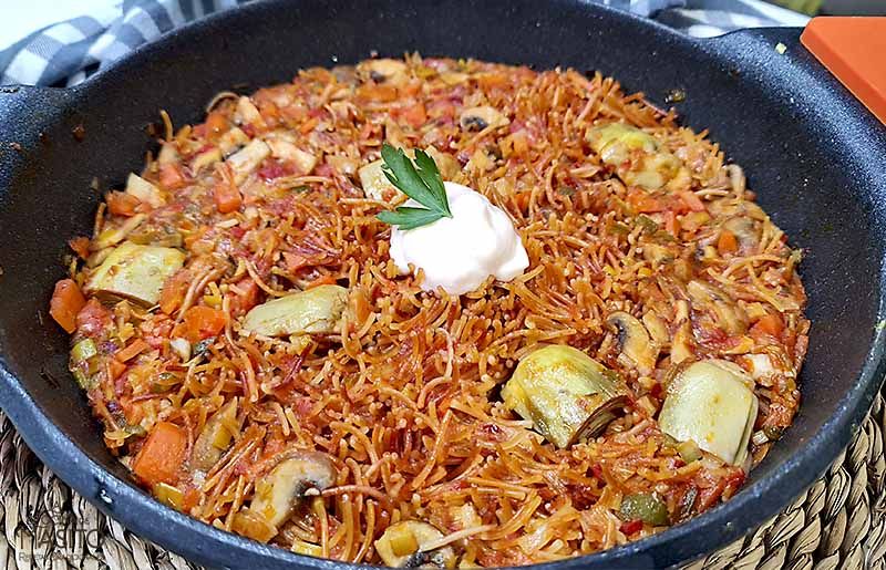 fideua de verduras 2