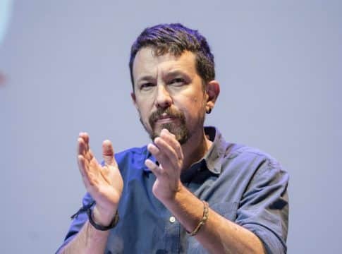 Canal Red Pablo Iglesias teleprompter Canal Red Pablo Iglesias teleprompter