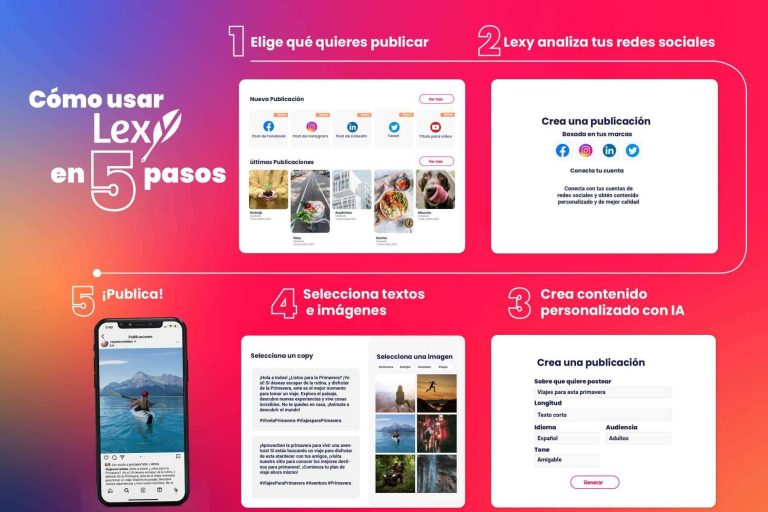 Cómo ahorrar tiempo al crear contenido para las redes sociales con la IA de Lexy