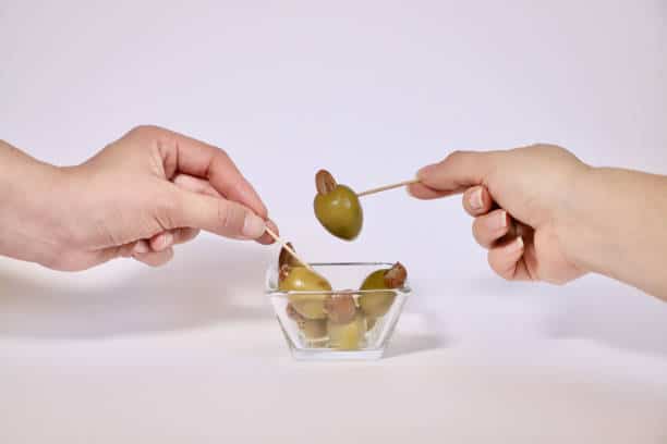 El relleno de las aceitunas de anchoa