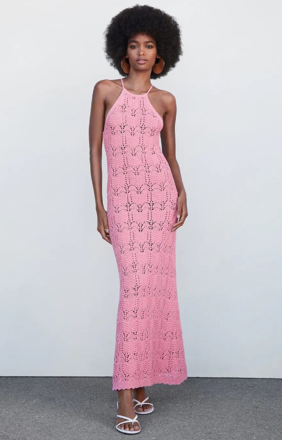 Vestido largo crochet