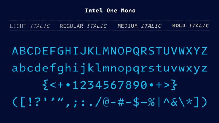 Intel libera un conjunto de fuentes diseñadas para desarrolladores con baja visión
