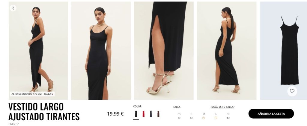 8 vestidos baratos de Stradivarius para ir a la moda sin dejarse el sueldo 83 Vestido largo ajustado tirantes