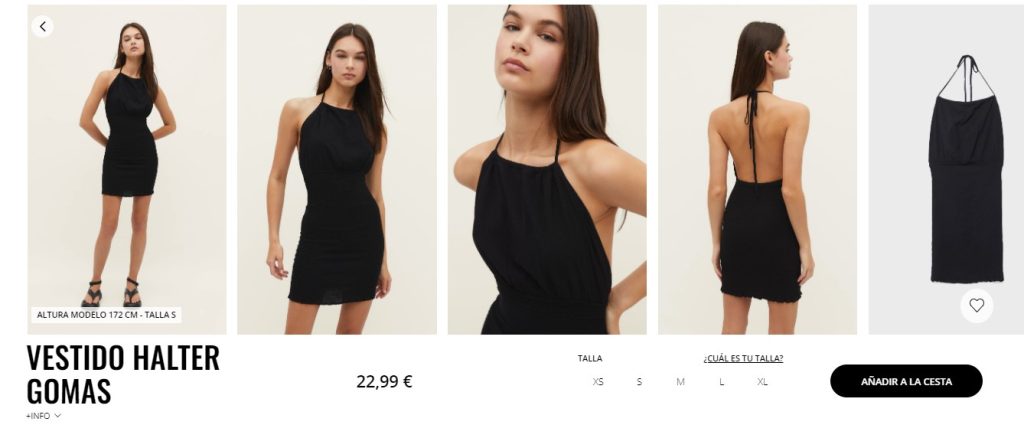 8 vestidos baratos de Stradivarius para ir a la moda sin dejarse el sueldo 84 Vestido halter gomas de Stradivarius