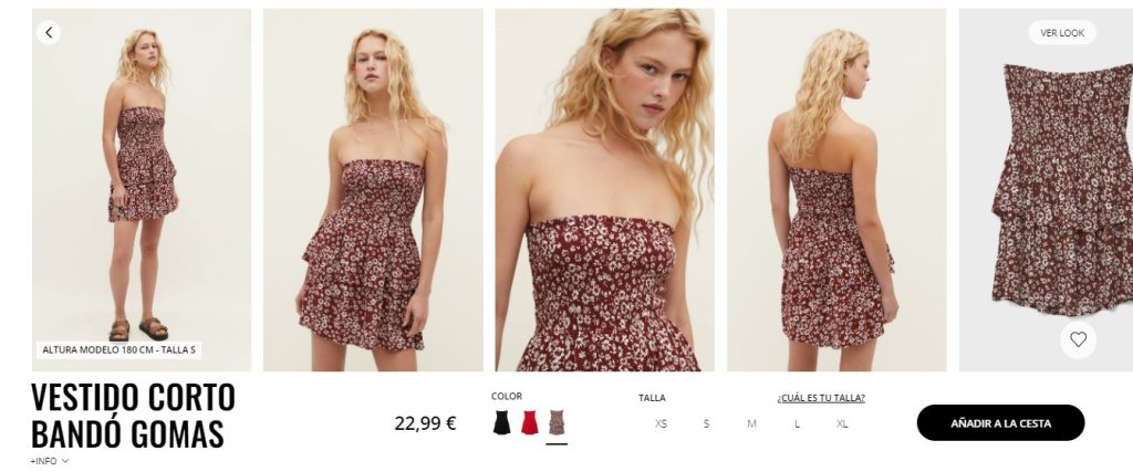 8 vestidos baratos de Stradivarius para ir a la moda sin dejarse el sueldo 85 Vestido corto bandó gomas de Stradivarius