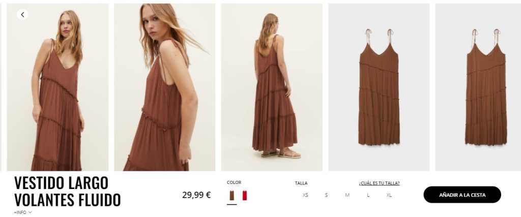 8 vestidos baratos de Stradivarius para ir a la moda sin dejarse el sueldo 87 Vestido largo volantes fluido de Stradivarius