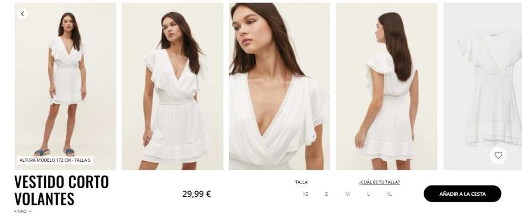 8 vestidos baratos de Stradivarius para ir a la moda sin dejarse el sueldo 89 Vestido corto volantes de Stradivarius
