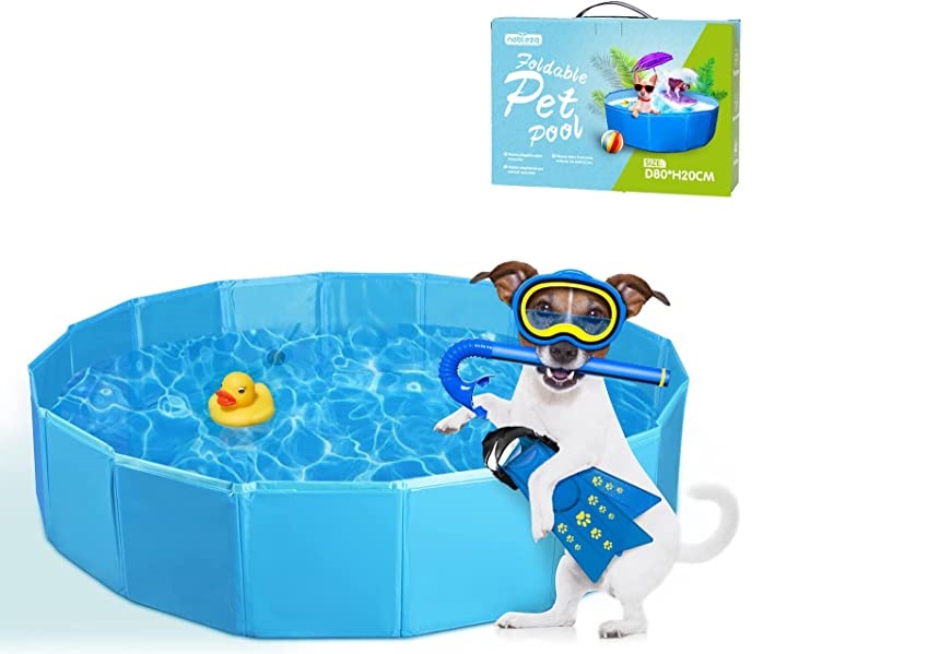 Amazon no dejes que tus mascotas pasen calor con esta increíble piscina plegable