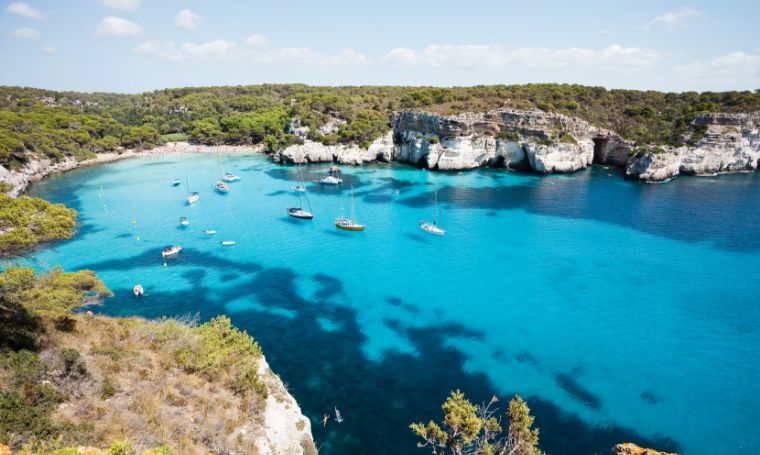 Cala Macarella en Baleares