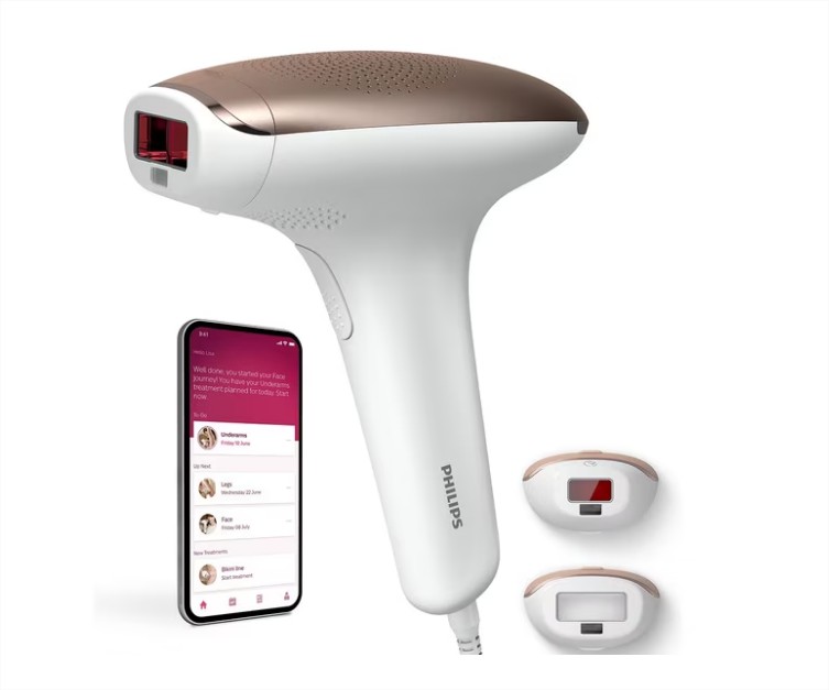 Depiladora IPL Philips Lumea Serie 7000, luz pulsada, cara y cuerpo, 2 cabezales el corte ingles