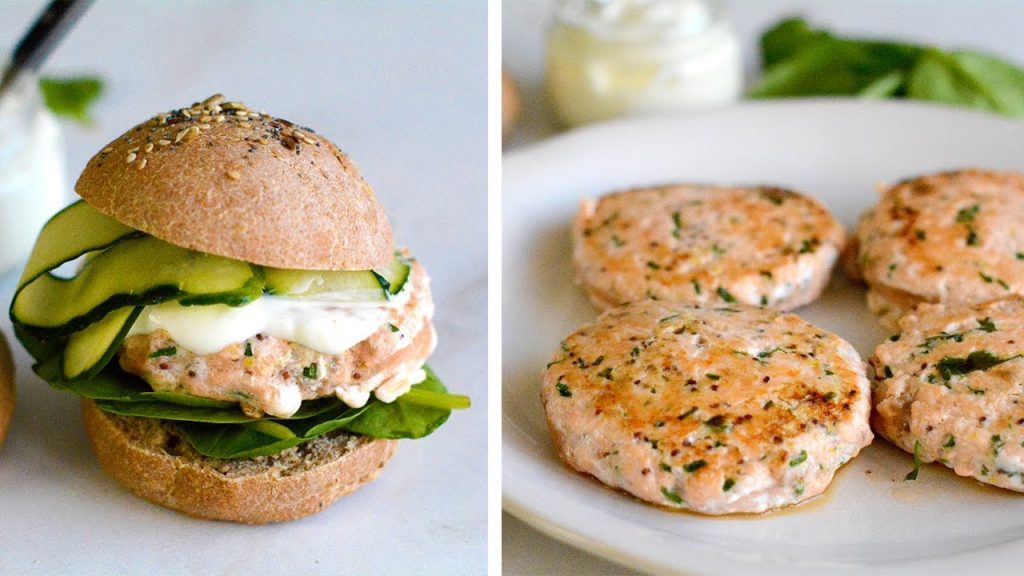 ¿Cómo se preparan las hamburguesas de salmón?