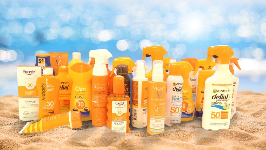 En especial con los protectores solares para los niños