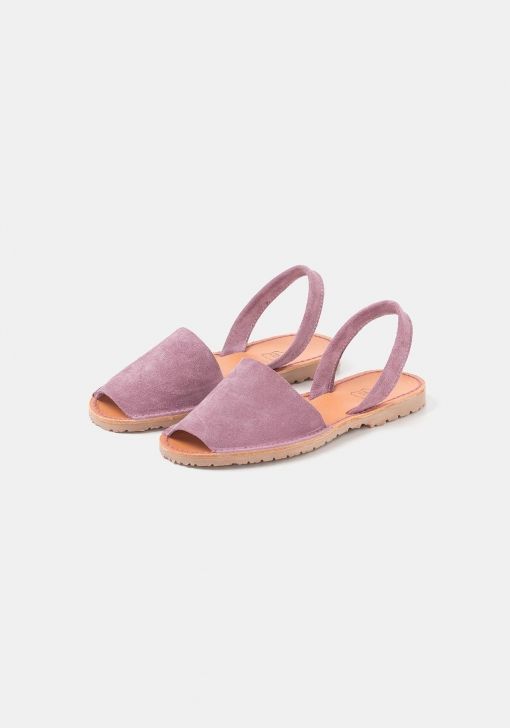 Sandalias de piel serraje menorquina de mujer TEX