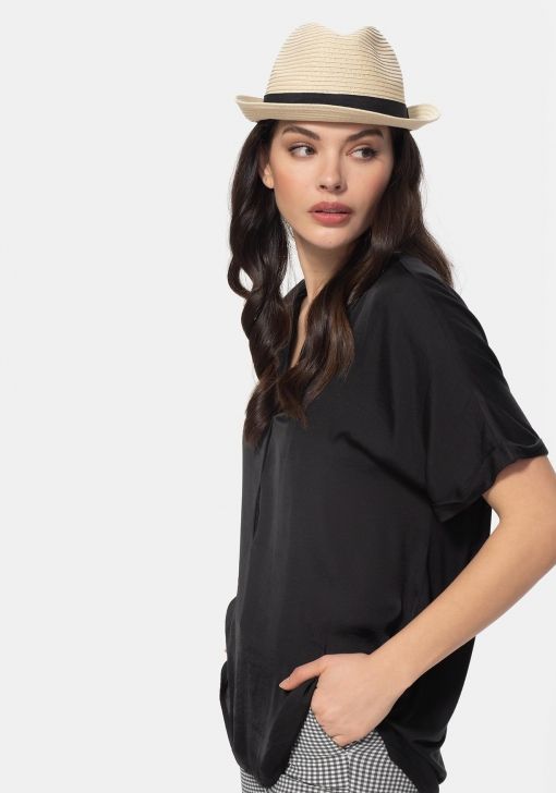 Sombrero de rafia liso de mujer TEX