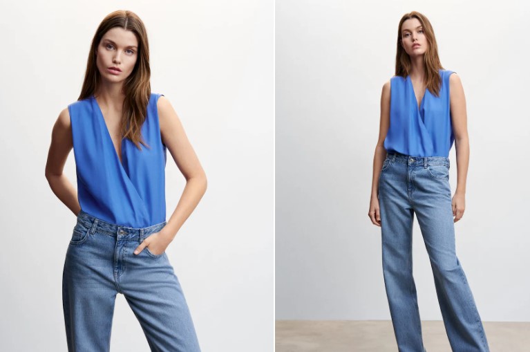 Blusa cruzada lyocell