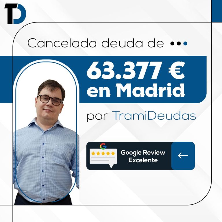 TramiDeudas cancela 63.377€ en Madrid con la Ley de Segunda Oportunidad