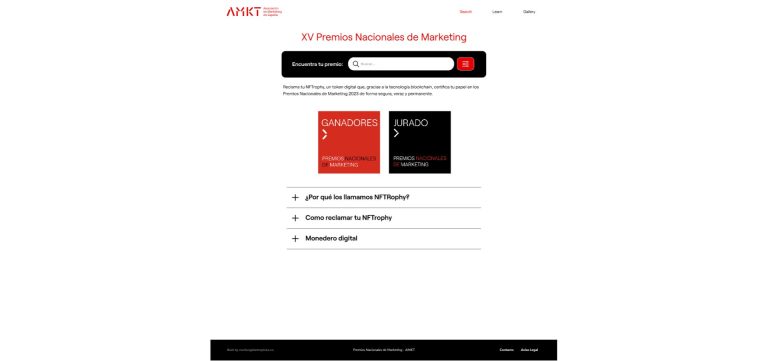 AMKT crea una nueva era de reconocimiento digital al entregar NFT's en los Premios Nacionales de Marketing