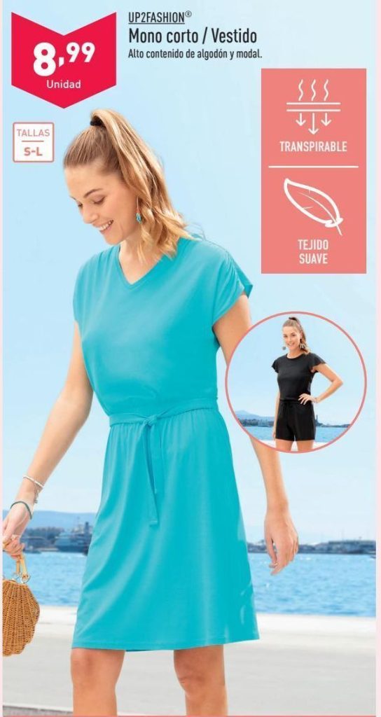 Mono corto / Vestido marca UP2FASHION® en Aldi
