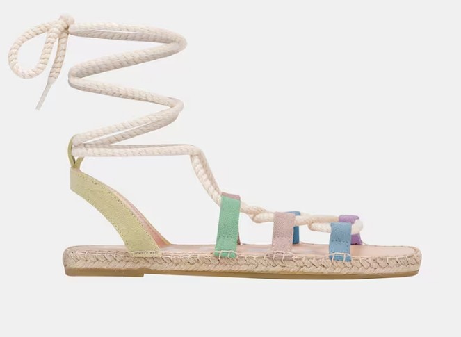 Alpargatas de mujer en multicolor planas atadas al tobillo el corte ingles