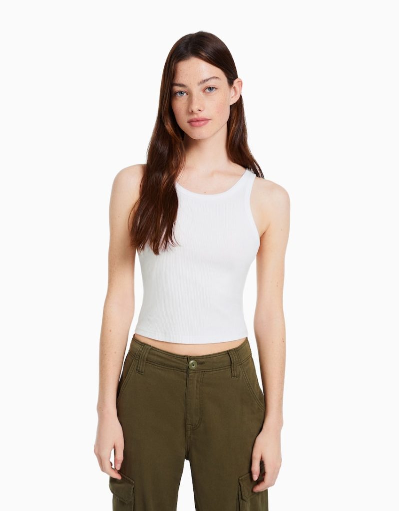 Camiseta sin mangas rib - Bershka