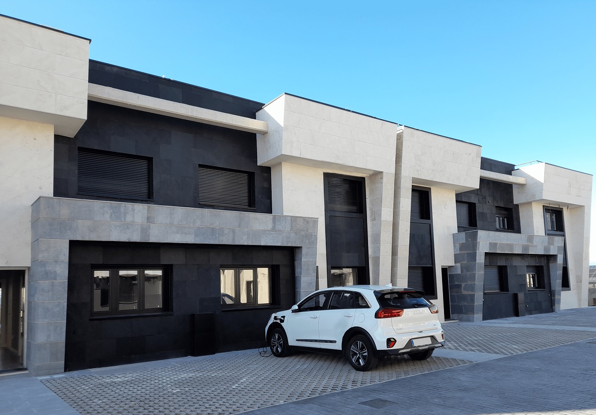 Casa . Canalones de acero inoxidable