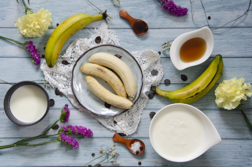 Instrucciones para elaborar el helado de plátano