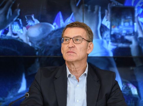 Feijóo en un acto del PP