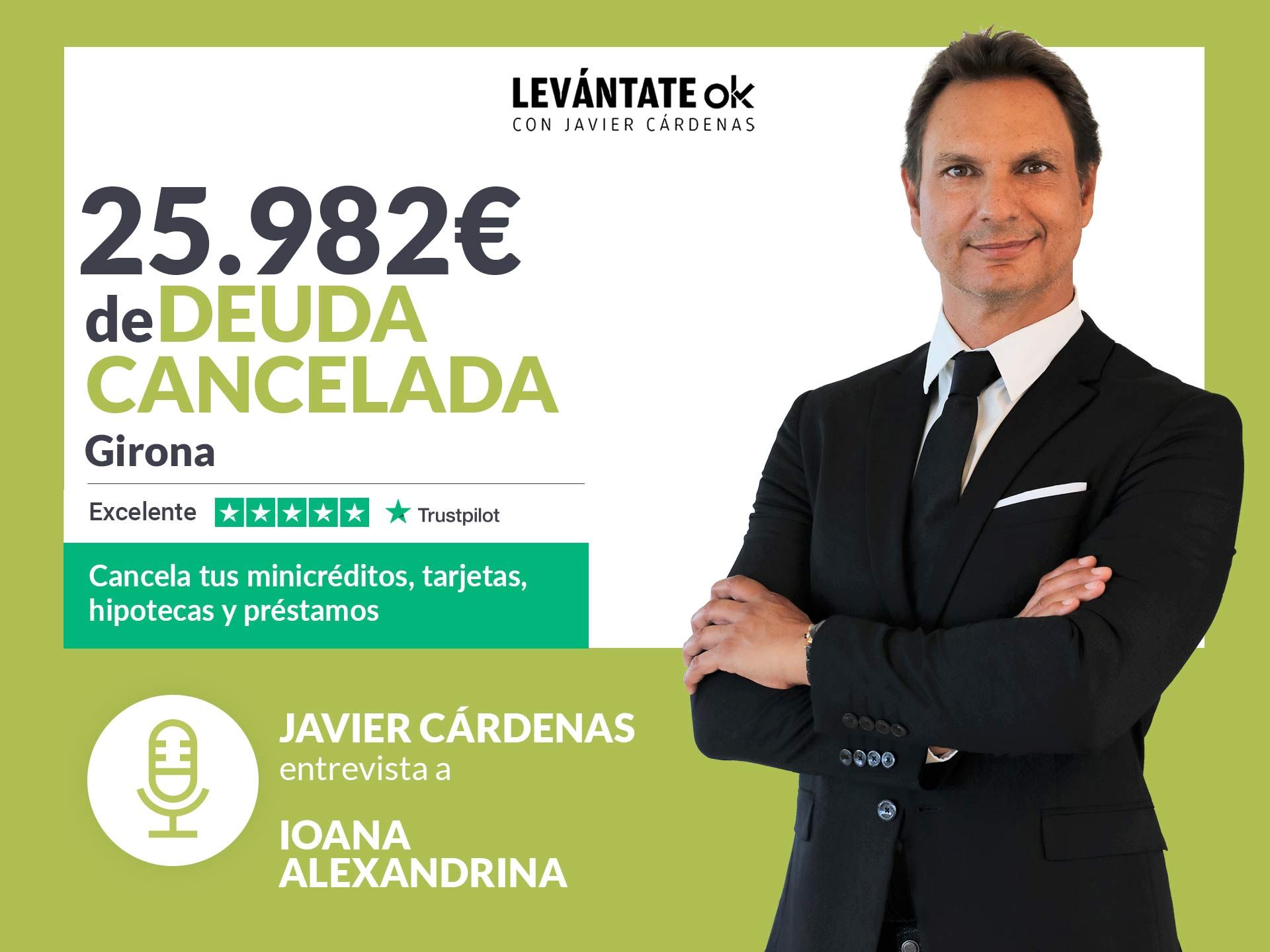 Javier Cárdenas entrevista a una exonerada de Girona (Catalunya) gracias a Repara tu Deuda Abogados 1 Modelo cardenas REPARA minBEPI Cardenas 1