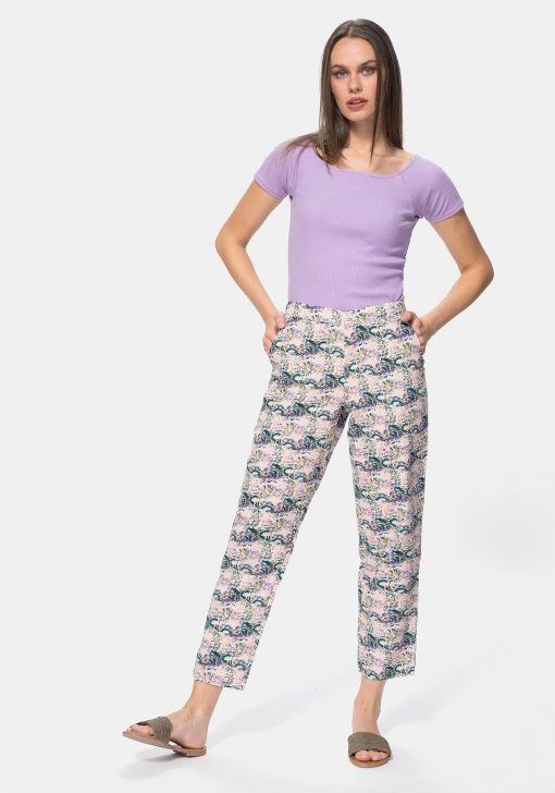 Pantalón estampado fluido de Mujer TEX