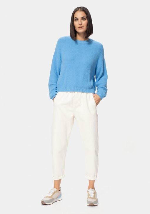 Pantalón vaquero baggy cintura elástica sostenible para Mujer TEX