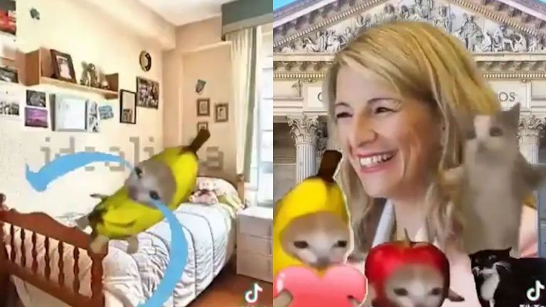 Sumar presume de un vídeo 'hackeado' sobre un plátano y una manzana: 