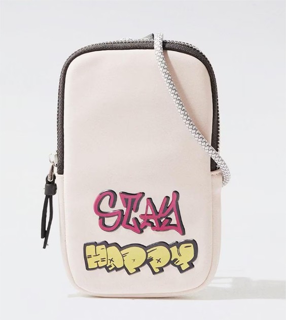 bolso movil con lettering parfois el corte ingles