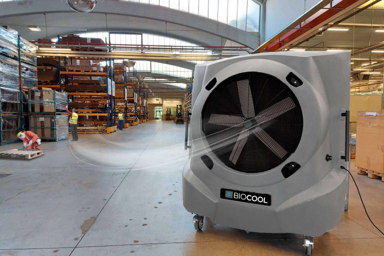 El climatizador portátil de Biocool es una solución sostenible que regula la temperatura de los espacios cerrados y abiertos
