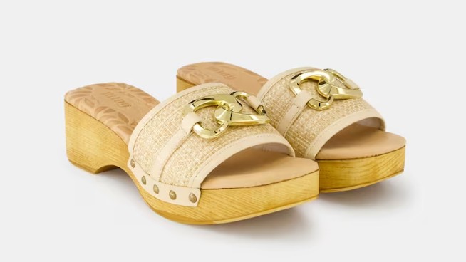 Las sandalias más coloridas y veraniegas están de rebajas en El Corte Inglés 6 sandalias tacon efecto rafia