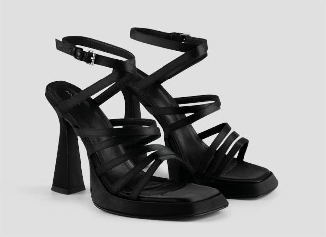 sandalias tacon tiras finas