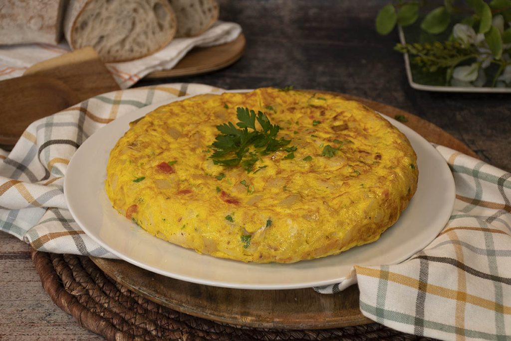 Ingredientes de la tortilla de bacalao para 2 personas