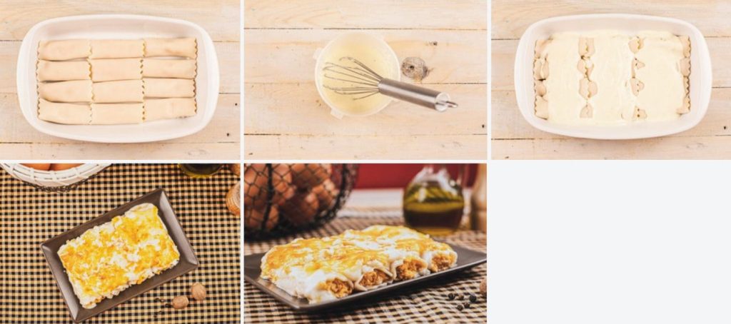 ¿Cómo es la elaboración de los canelones de atún?