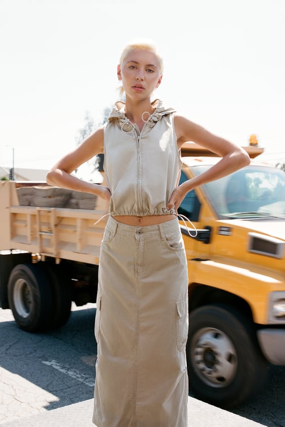Falda Midi Cargo – Zara