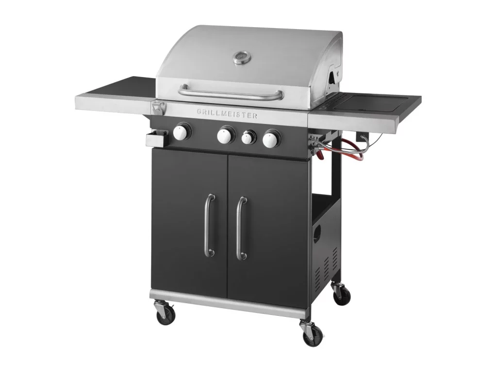 Barbacoa de gas de 3 llamas y 4 zonas de cocción de Lidl