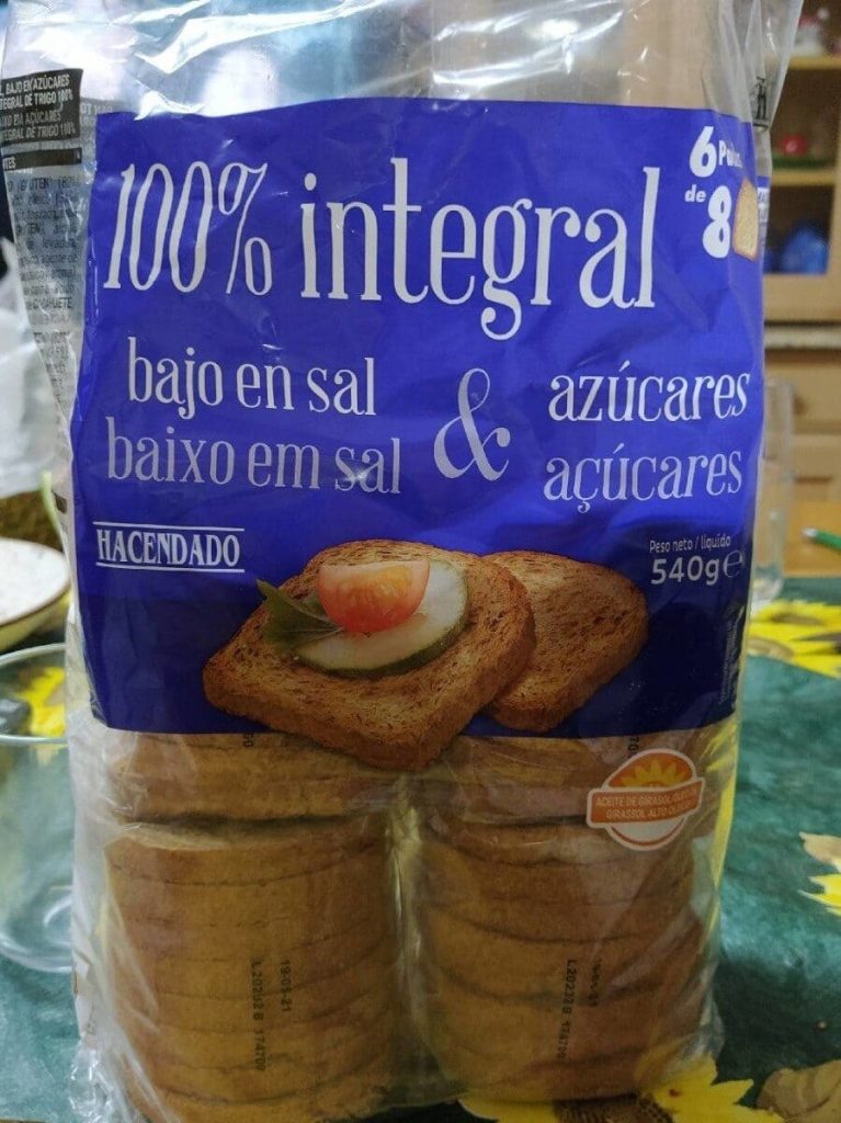 Pan Tostado 100% Integral Hacendado
