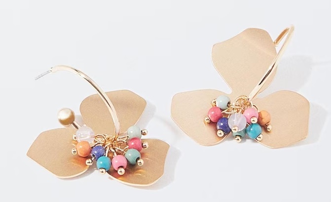 Pendientes con forma de flor 
