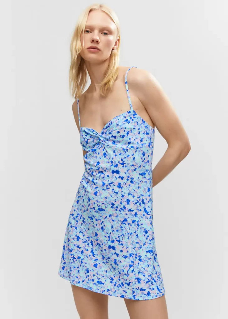 Vestido estampado corto – Mango