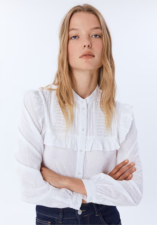 blusa volantes el corte ingles