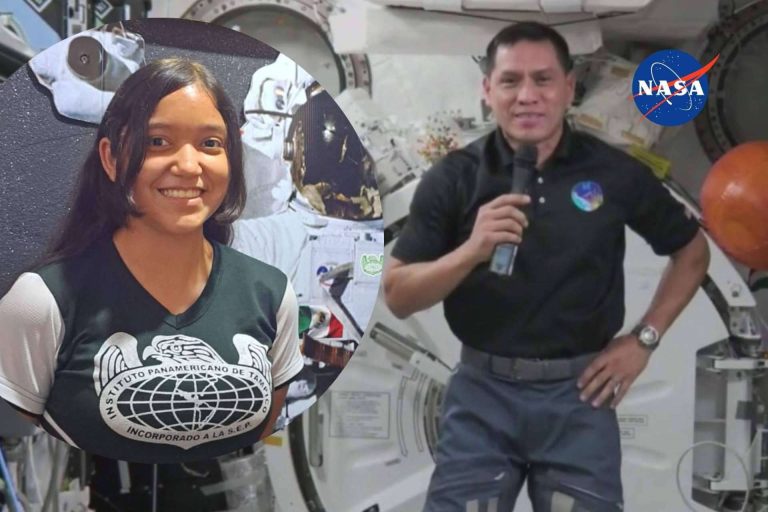 El astronauta Frank Rubio es entrevistado desde la Estación Espacial Internacional por una alumna del Instituto Panamericano de Tampico